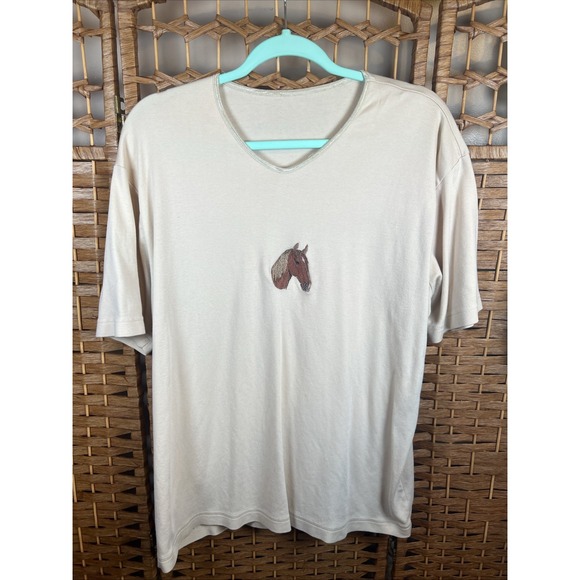 The Unbranded Brand Tops - Vintage 2 Piece Shirt Combo Embroidery Horses Size Large